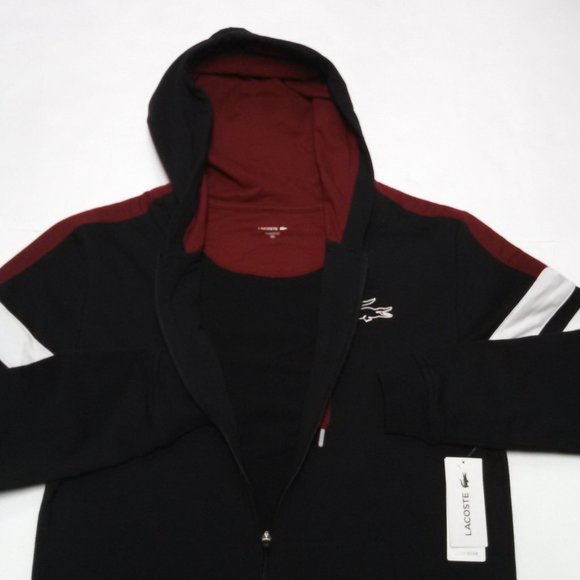 Lacoste Sleepwear Hoodie Full Zip Sweatshirt - Picture 6 of 6